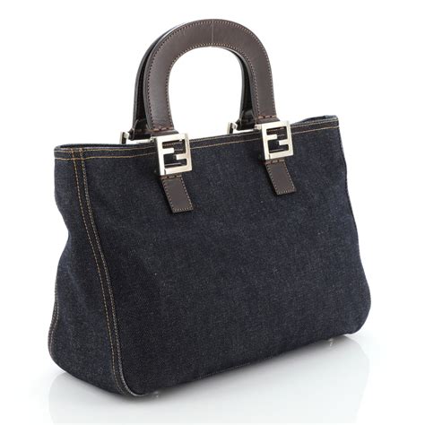 fendi denim purse|fendi denim tote.